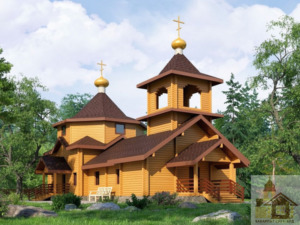 Купити зруб дерев'яної церкви 183 м²