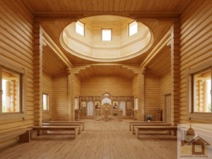 Проєкт дерев'яної церкви 183 м²