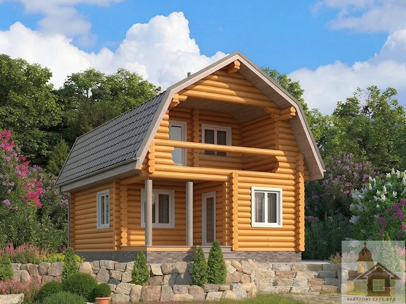 tsina-bani-z-karpatskoho-zrubu-pid-kliuch Ціна бані з карпатського зрубу під ключ за проєктом Гуцульська Гражда 94 м.кв.
