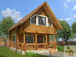 Зруб бані з дикого тесу купити баня з мансардою під ключ ціна в Україні.