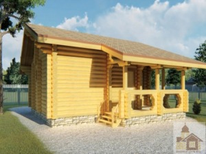 Екологічний зруб з карпатської смереки для бані та сауни.