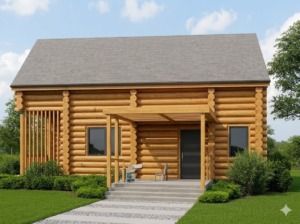 Барнхаус двоповерховий дерев’яний під ключ