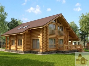 Готовий дерев'яний будинок «Смерековий Вітязь» у стилі закарпатської школи архітектури.