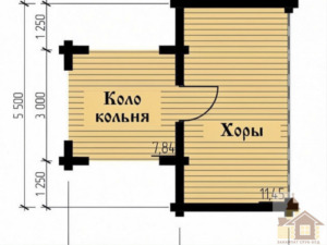 Дзвіниця зі зрубу з натуральної карпатської смереки