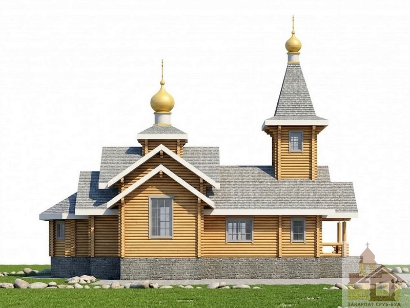 Храм зі смереки з дерев'яного зрубу 142 м²