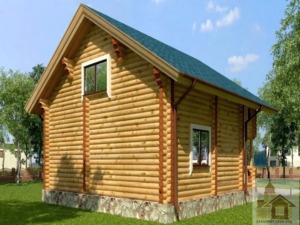 Проект бані з мансардою та верандою — раціональне планування 96 м2.