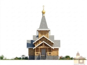 Рубана церква зі смереки за проєктом ЗСБ 142 м²