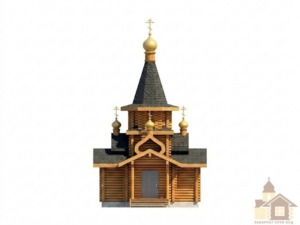Готова дерев'яна церква зі смереки площею 41 м² під ключ.