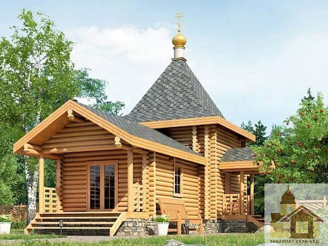 Ціна дерев’яної церкви зі зрубу залежить від площі, комплектації та типу фундаменту.