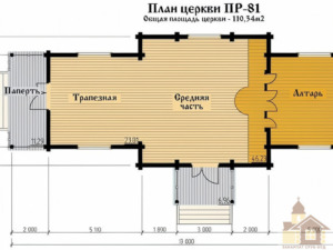 Зруб каплиця зі смереки проєкт зведення дерев’яних храмів та церков.