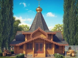 Купити каплицю зі зрубу під ключ площею 83 м² від Закарпат Зруб-Буд.