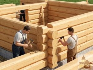 Будівництво зрубного будинку з бруса під ключ від майстрів Закарпаття