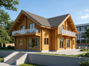 Повний цикл будівництва зрубу для клієнтів Німеччини