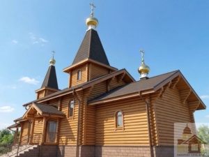 Церква 121 м² на замовлення з фасадом з оциліндрованої колоди карпатської смереки