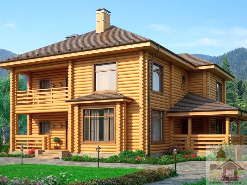 Великий дерев'яний будинок площею 332 м² для індивідуального замовлення